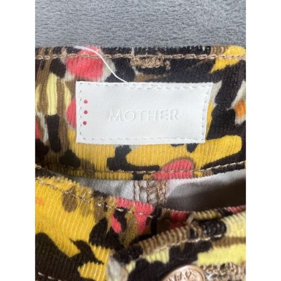 Mother The Hustler High-Rise Corduroy Pants Autumn Floral Size 33 - Picture 8 of 12